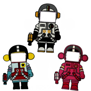 Phong Cách Châu Âu Robot Pistol Cô Gái Bí Mật Trang Phục Đồ Chơi Siêu Man Vải Vá Phẳng Thêu PVC Vải Chất Liệu Chính Cần May - Product Image 1