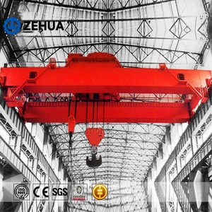 Zehua <strong>Double</strong> Beam Bridge <strong>Crane</strong> With <strong>Grab</strong> <strong>Bucket</strong> <strong>Crane</strong> <strong>Double</strong> Drider 10 Ton 18meter Europe Style Trolley Hoister Lifting Mechanis - Product Image 3