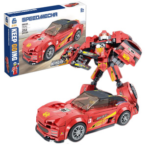 Mainan anak-anak cardiy blok bangunan <span class=keywords><strong>2</strong></span> in 1 blok deformasi mobil mainan edukasi model mobil bata - Product Image 3