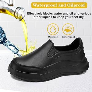 Zapatos de chef profesionales de verano para hombre, antideslizantes, cómodos, seguros, para cocina, trabajo, catering y artesanías de cerámica, zapatos de seguridad transpirables - Product Image 3