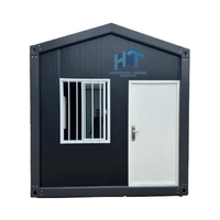 Kit de maison préfabriquée modulaire en acier de 20 pieds avec toit en pente, panneau sandwich, maison préfabriquée