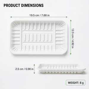 Plateau alimentaire jetable en plastique blanc pour viande, volaille, fruits, emballage alimentaire frais pour supermarchés (vente en gros) - Product Image 4