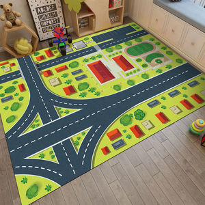 Grand <span class=keywords><strong>tapis</strong></span> antidérapant rembourré pour ramper et jouer-<span class=keywords><strong>Tapis</strong></span> pliable <span class=keywords><strong>Tapis</strong></span> pour enfants <span class=keywords><strong>Tapis</strong></span> ovale ABC Alphabet Numbers Baby Play Floor Mat - Product Image 2