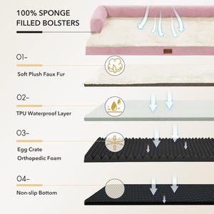 Direkt vom Hersteller Waschbares Kaubeständiges Orthopädisches Faltbares Modisches Haustierbett Beruhigendes Plüsch-Hundebett für Riesenhunde - Product Image 4