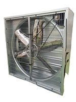 Grand ventilateur d'extraction axial solaire mural en acier inoxydable, facilement assemblable, pour serres industrielles et fermes, efficace pour la dissipation de la chaleur