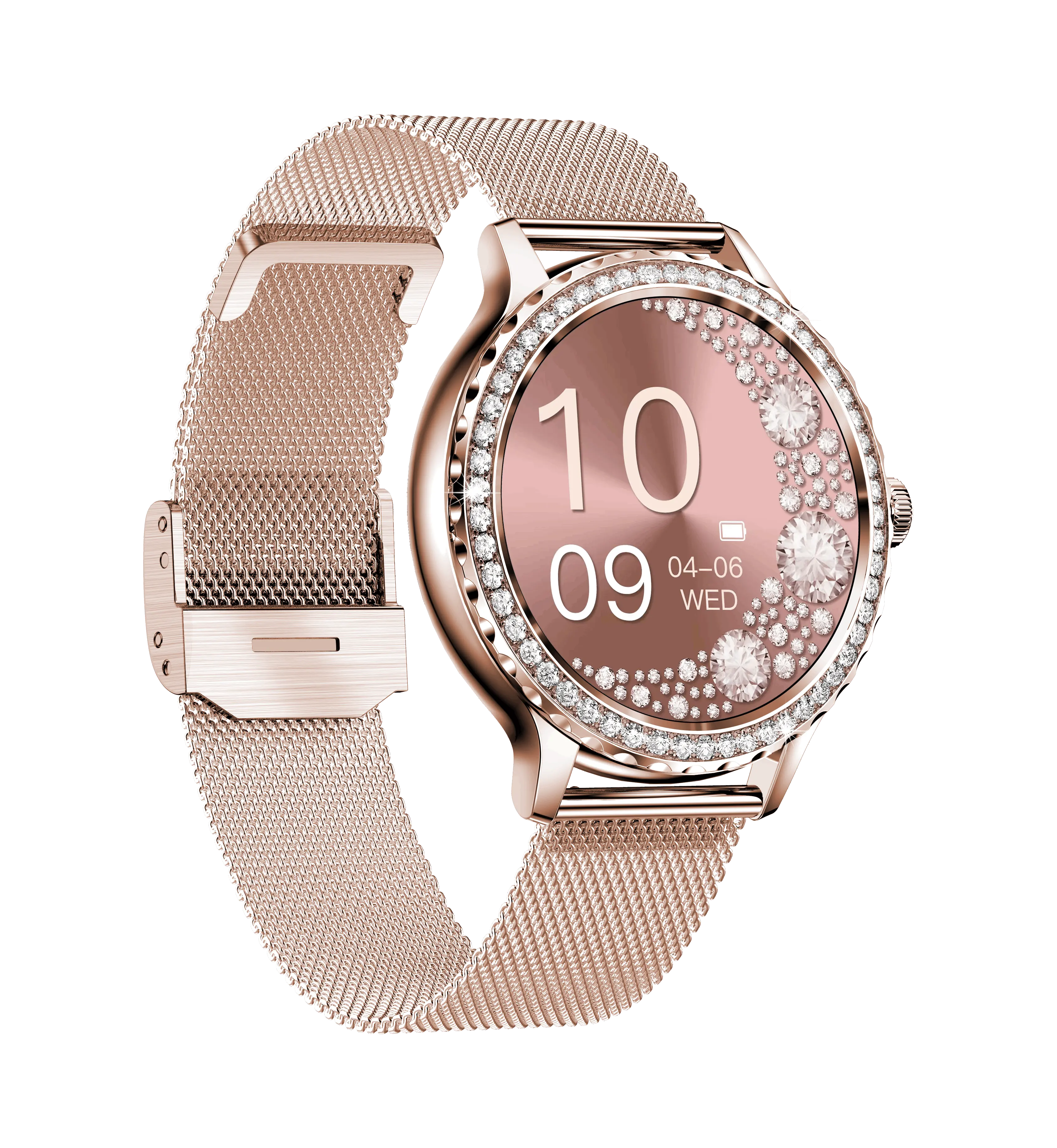 Oro/argento Smartwatch1.3 pollici IPS per le donne NFC reloj digitale de parted rotondo collegato Smartwatch ragazze oro NH19