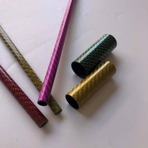 Tubo de fibra de carbono de colores resistentes a los rayos UV para exhibiciones de accesorios al por menor Tamaños personalizados a prueba de decoloración Ligero Acabado liso - Product Image 6