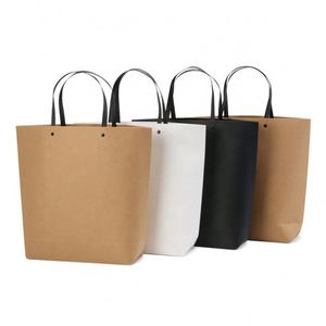 Sacs en papier personnalisés avec logo imprimé pour aliments, avec poignée, vente en gros - Product Image 4