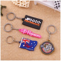 Porte-clés personnalisé en silicone avec lettres 2D en PVC, cadeau promotionnel, porte-clés en caoutchouc souple 3D avec logo personnalisé