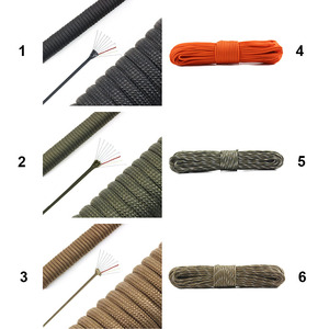 100 pieds/rouleau extérieur multifonctionnel 550 4mm 10 brins corde Kit de survie Camping Paracord avec PE ligne de <span class=keywords><strong>poisson</strong></span> noyau de corde de feu - Product Image 4