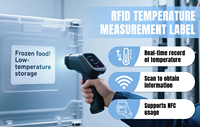 Autocollant d'enregistreur de capteur de température RFID passif UHF NFC pour la gestion des aliments frais
