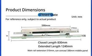 Hệ thống thang máy bàn ăn có thể thu vào hạng nặng với thanh trượt hướng dẫn cáp thép - Product Image 2
