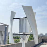 Ture puissance 1.5kw 2kw 3kw 5kw éoliennes à axe vertical 24V 48V 72V 96V générateur lanterne moteur Kit Alternative énergie sur Gird