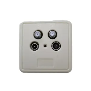 TV socket with white outlet