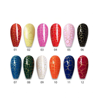Vernis à ongles gel craquelé personnalisable, laque hybride semi-permanente, effet craquelé pour nail art