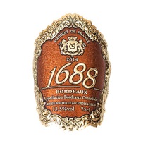 Autocollants personnalisés pour étiquettes de bouteilles de parfum de luxe en métal imperméables incurvées en relief de qualité supérieure