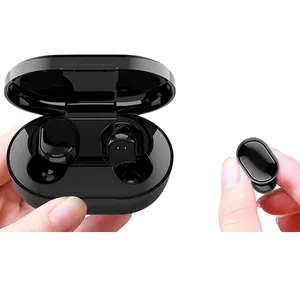Royaltenic Headset Olahraga Handsfree Stereo BT, Headphone Tanpa Udara In-Ear, Earbud 5.0 Mini