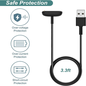 Câble de <span class=keywords><strong>charge</strong></span> magnétique USB de remplacement noir de 3,3 pieds (1 m) pour <span class=keywords><strong>Fitbit</strong></span> <span class=keywords><strong>Charge</strong></span> <span class=keywords><strong>5</strong></span>, <span class=keywords><strong>Charge</strong></span> 6, <span class=keywords><strong>Fitbit</strong></span> <span class=keywords><strong>Luxe</strong></span> Band - Product Image 5