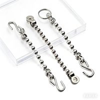 Collier à chaîne à billes classique de haute qualité en acier inoxydable 304 avec connecteurs en D pour un usage quotidien et artisanal