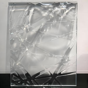 Art décoratif Texture translucide en <span class=keywords><strong>relief</strong></span> Verre trempé Original décoratif Fenêtre de porte Verre à motif fusionné de couleur claire - Product Image 4