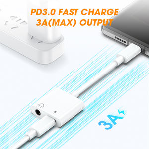 <span class=keywords><strong>Adaptateur</strong></span> de chargeur de casque USB C vers 3.5mm Type C vers câble Dongle de prise auxiliaire avec charge rapide pour téléphone 15Pro - Product Image 4