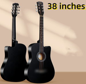 Guitare acoustique folk de <span class=keywords><strong>38</strong></span> pouces en bois de tilleul avec manche en fibre de carbone, fabriquée en usine - Product Image 6