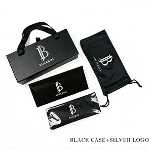 Étui à Lunettes de <span class=keywords><strong>Soleil</strong></span> Personnalisé en Carton Noir, Tendance Luxe, Nouveau Coffret d'Emballage avec Logo Personnalisé - Product Image 2