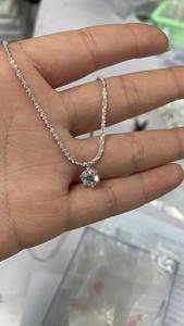 S925 Sterling Silver 1 Carat D-color Vvs Moissanite GRA Certificat Collier Clavicule Minimalisme de Haute Qualité pour les Femmes - Product Image 4