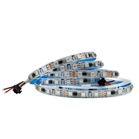 شريط بكسل نحاسي مرن قابل للبرمجة WS2811 RGB بجهد 12 فولت، 30/60/108 مصابيح LED لكل متر، بطول 5 أمتار، IP20، مؤشر تجسيد لوني عالي 90، سطوع عالي، رقمي