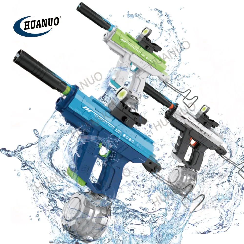 3in1dual modes UZI Pistolet à eau électrique Pistolet à eau automatique Jouet d'eau d'été pour enfants Jouet pistolet à eau avec lumière