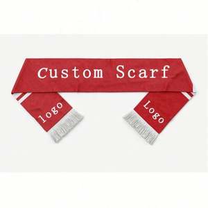 Bufandas Personalizadas al por Mayor, Tejidas en Jacquard, Acrílico y Poliéster, de Doble Cara, para Deportes, Fútbol y Aficionados - Product Image 1