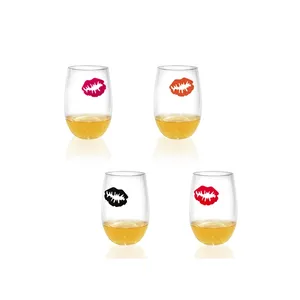 Custom Logo Charms Silicone Drink Markers Creative Wine Glass Charms for Great Birthday or Hostess Gift for Wine Cup stamps