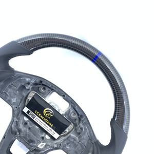 CCexcellent พวงมาลัยคาร์บอนไฟเบอร์ดีไซน์แบบ <span class=keywords><strong>MK4</strong></span>สำหรับรถฟอร์ดลายทางสีน้ำเงินและสีดำ - Product Image 2