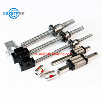 Vis à billes à mouvement linéaire CNC à filetage laminé SFU1605 C7 avec écrou à billes, coupleur BKBF12 et boîtier d'écrou