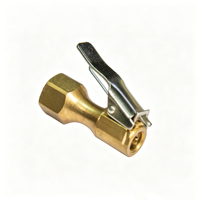 Embout de gonflage en laiton à verrouillage rapide, tête gourde, 1/4" NPT femelle, pour compresseur d'air avec manomètre