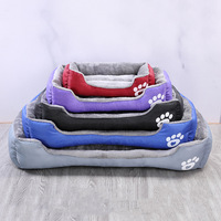 Lit pour chien Petopia, style luxueux, écologique, de qualité supérieure, en fibre de coton, chaud, doux, respirant, imprimé animal, amovible, lavable