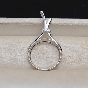 Mabei - Soporte para Colgante de Plata de Ley S925, 18 mm, para Perlas, Accesorio para Manualidades, con Decoración Vacía, Fornituras y Componentes para Joyería - Modelo 4887 - Product Image 2