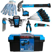 FIXTEC — ensemble d'outils à main, 26 pièces, avec boîte à outils en plastique robuste 17 pouces