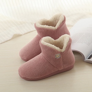 Women Men <strong>Winter</strong> Ankle Flat Snow Boot Fleece Plush Home <strong>Warm</strong> Indoor Slip-On Bootie - Product Image 6