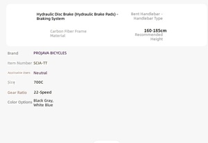 Vélo de route de triathlon en fibre de carbone, 22 vitesses, freins à disque avec jeu de roues |   Javo Scia Modèle 700c-scia-tt-22s - Product Image 3