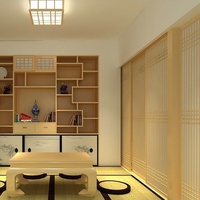 Panneau de cloison en bois massif à lattes polyvalent fabriqué en Chine, porte coulissante intérieure pour la maison, le bureau, la chambre à coucher, le salon, meubles