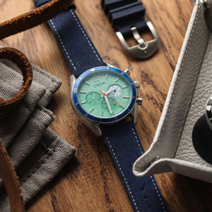 Montre chronographe à quartz CILOA pour homme, cadran analogique, bracelet en acier inoxydable, étanche, montre sport pour usage quotidien - Product Image 3