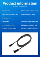 Cable de Datos Tipo-C con Conductor de Cobre de Alta Definición en Ángulo para Conexión de Auriculares VR a PC, ZZX ZZX-PXD-5 Personalizado