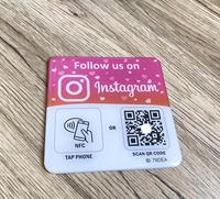 Support NFC personnalisé pour avis Google, autocollant de menu avec code QR, appuyez pour laisser un avis 5 étoiles pour restaurant, salon de coiffure, acrylique étanche, OEM