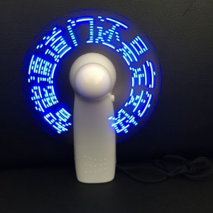 Mini ventilador portátil con luz LED intermitente, alimentado por batería, ligero, de mano, juguete creativo DIY para estudiantes - Product Image 1