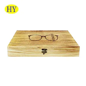 Boîte d'affichage de lunettes de soleil multi-usages avec Logo personnalisé, stockage de lunettes de soleil, grande boîte organisateur de lunettes de soleil, grande boîte en bois, vente en gros