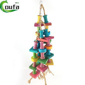 Van Huisdier Papegaai Houten Duurzame Vogels Kauwen Groot Kleurrijk Speelgoed Voor Papegaaien Ara Huisdier Vogel Schommel Speelgoed Huisdieren Accessoires - Product Image 3