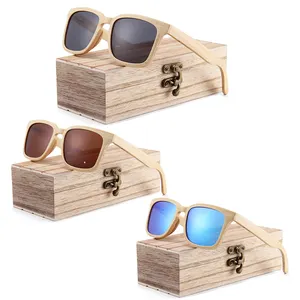 Conchen bamboo shades sunglasses polarized lens luxury brand name sun glasses 2024