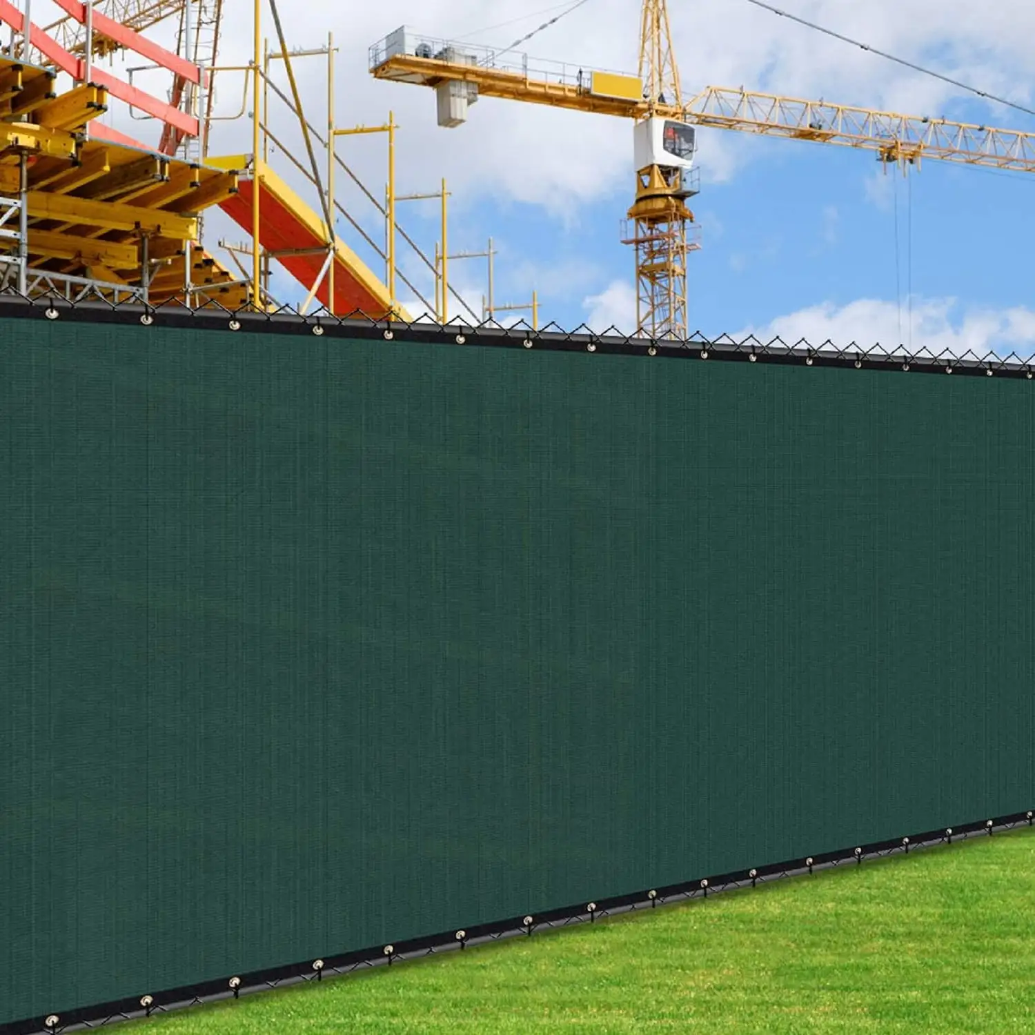 heavy duty privacy screen net garden shade fabric balcony net windscreen fence 6'*50' dark green