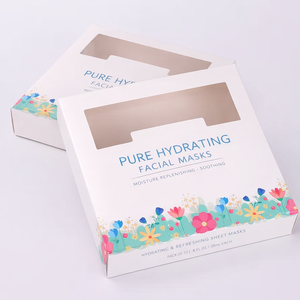 Boîte d'emballage cosmétique personnalisée, carton pliable pour l'emballage de masques faciaux, logo personnalisé, directement de l'usine - Product Image 3